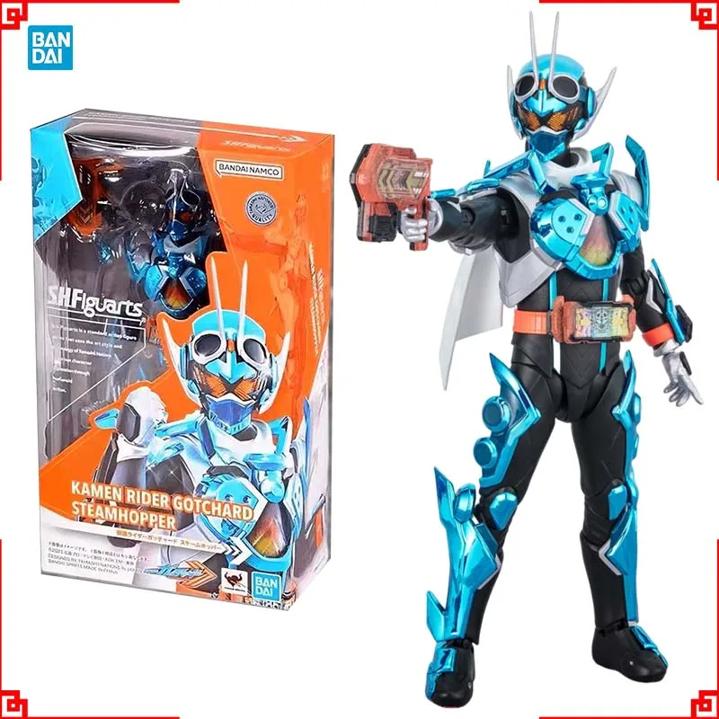 

Bandai Kamen Rider Anime Figure SHF Masked Rider Gotchard Steamhopper Action Figure Collectibles High Poseability Toys Boys Gift