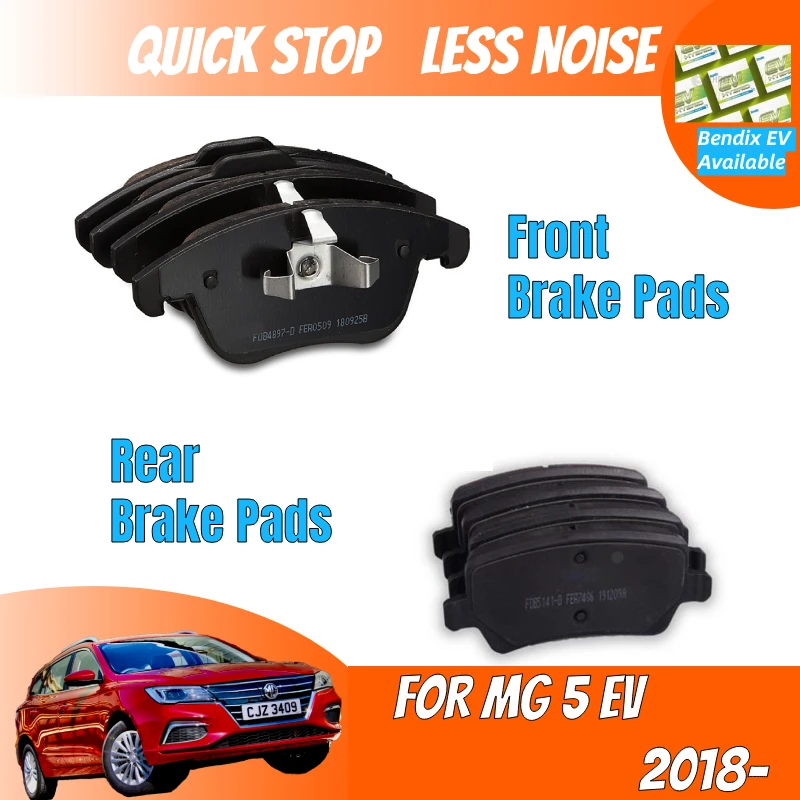 THREEON Front Rear Brake Pads For SAIC MG5 MG 5 EV LONG RANGE 2019- Front 10138340 10203163 10248966 Rear 10077656