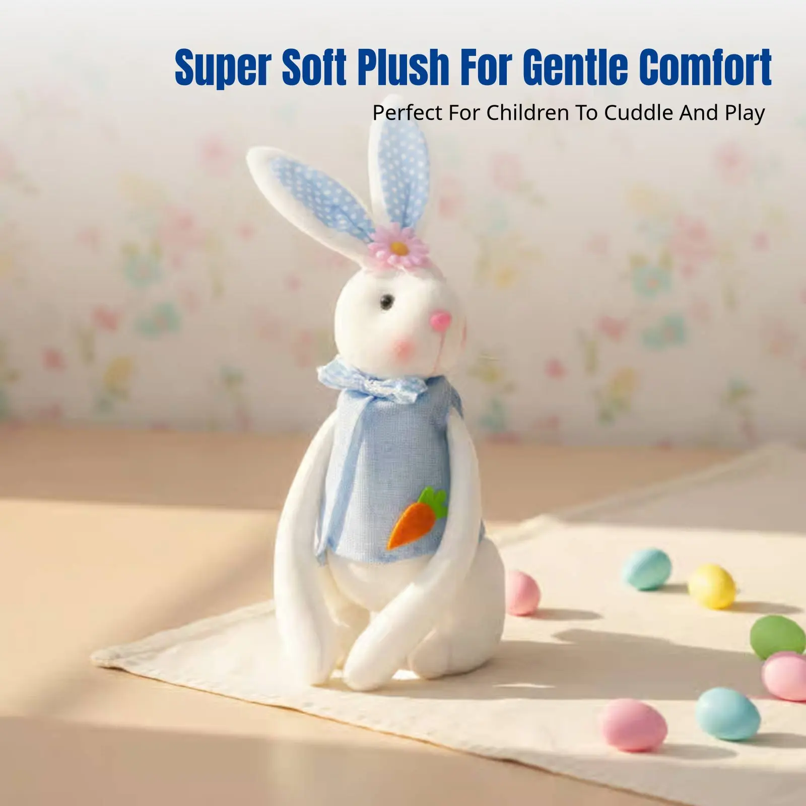 

Easter Bunny Plush Doll, Cute Couple Hug Toy, Soft Curtain Hanging Decoration, Holiday Decor