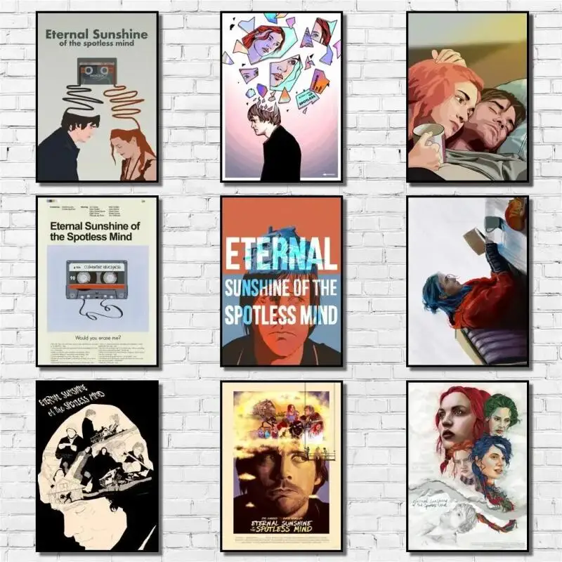Eternal Sunshine of The Spotless Mind Movie Poster, Whitepaper Artwork, Ideal Wall Decor for Coffee House, Bar, Home Theater