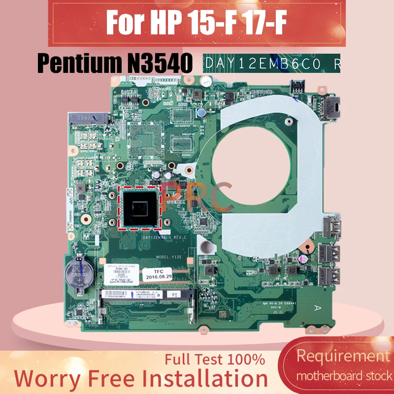 Imagem -02 - Placa-mãe para hp Notebook Mainboard 15-f 17-f 789244501 787484-501 Sr1yw Pentium N3540 Notebook Day12emb6c0