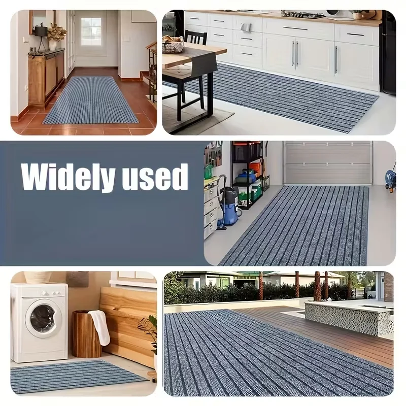 Self-adhesive Rug Roll Removable Non-slip Rug Mat Suitable for Hardwood Floors Non-slip Rug Protector Cuttable Machine Washable