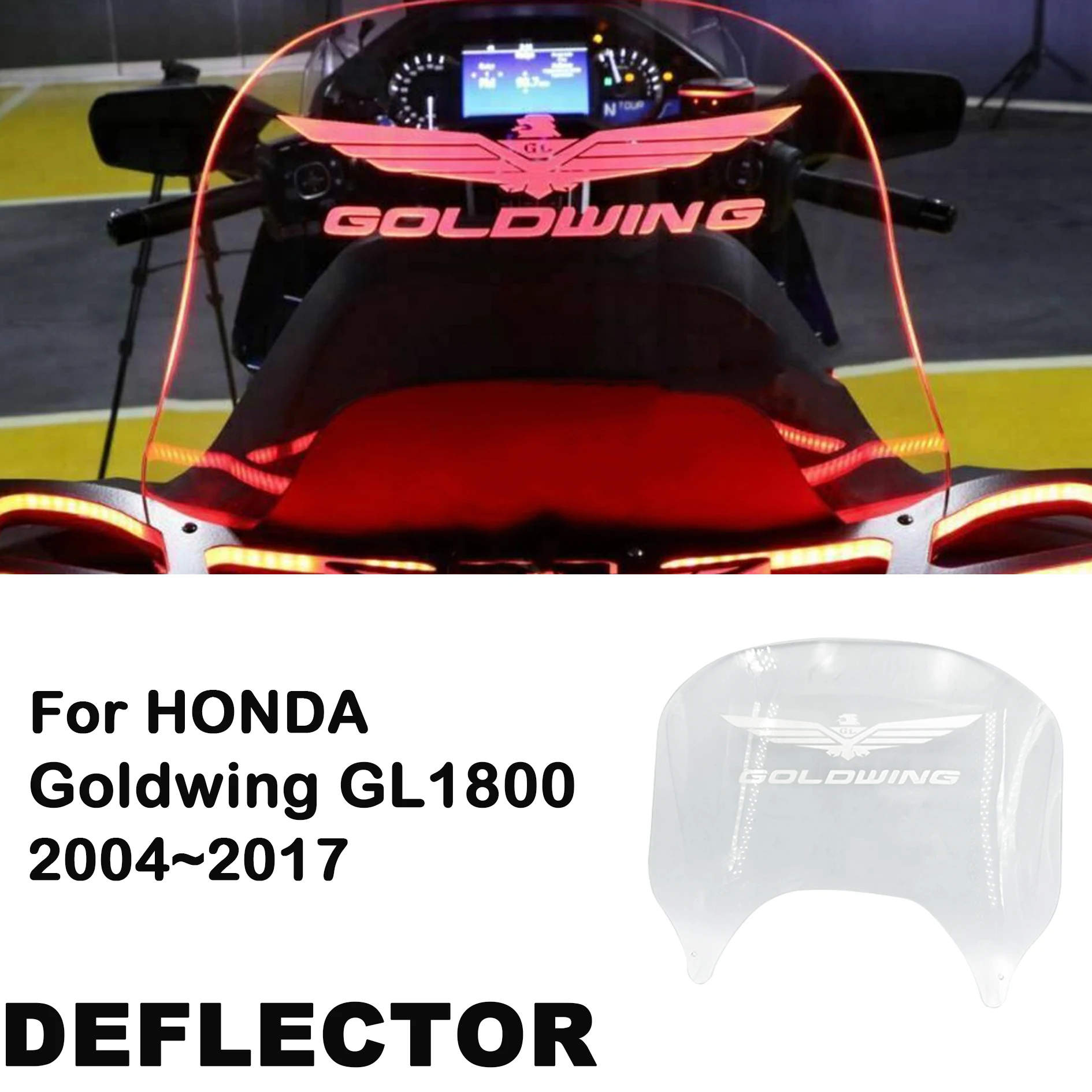 

For Goldwing GL1800 Accesorios Motorcycle Rear Air Deflector Windshield For Honda Gold Wing GL 1800 2004 - 2017 2015 2016