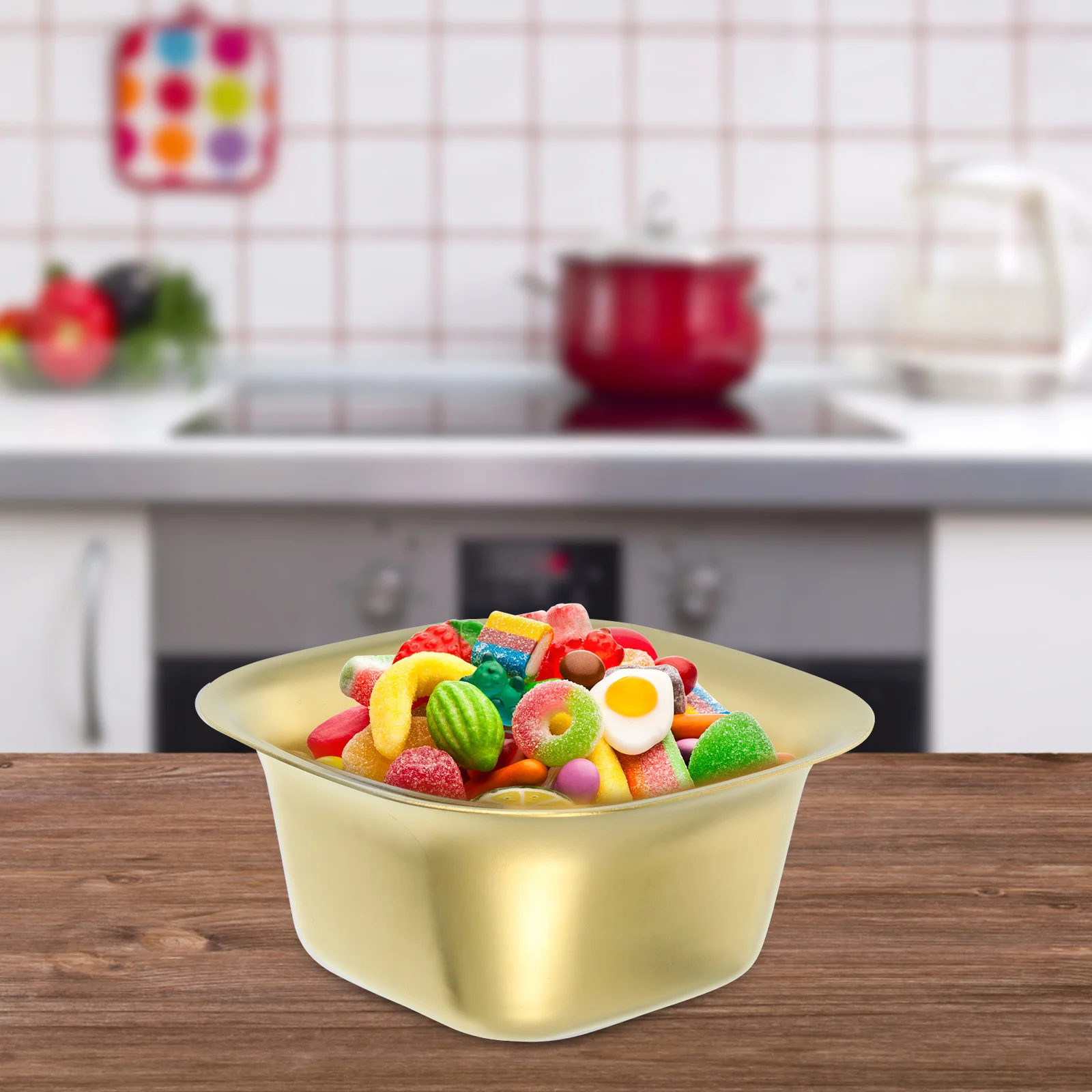 

Stainless Steel Wide Rim Bowl Smooth Edge Fruit Salad Dessert Noodle Rice Serving Bowl Multi-Functional Kitchen Tableware