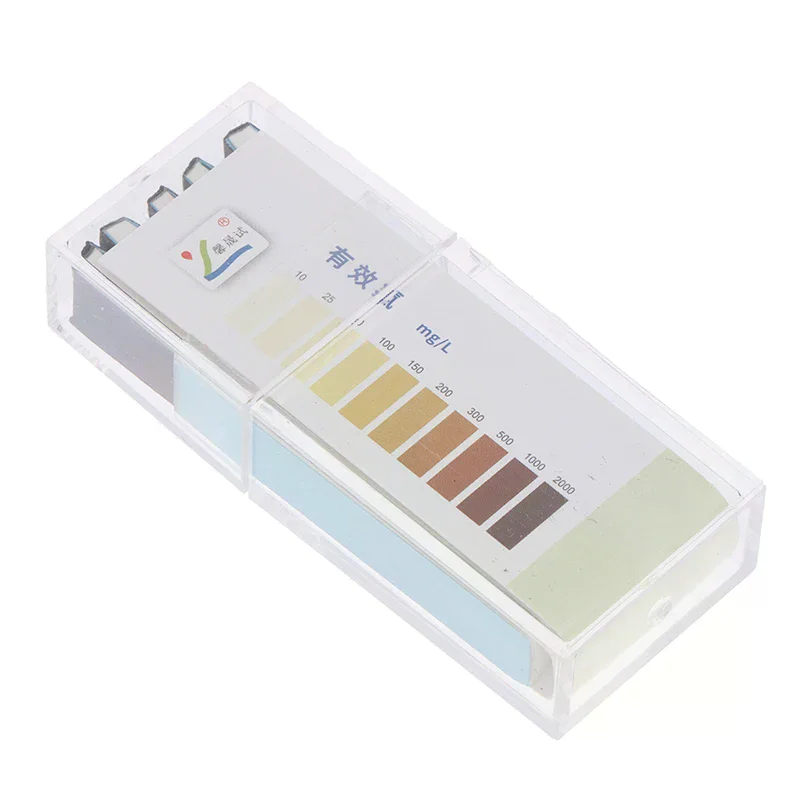 /YOV/100Pcs Chlorine Test Paper Strips Range 10-2000mg/lppm Water Testing Measuring