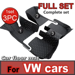 Car Floor Mats For vw Volkswagen T-Cross Golf Passat Tiguan Passat CC Jetta A6 Beetle EOS Touran Polo Plus T-ROC Car Accessories