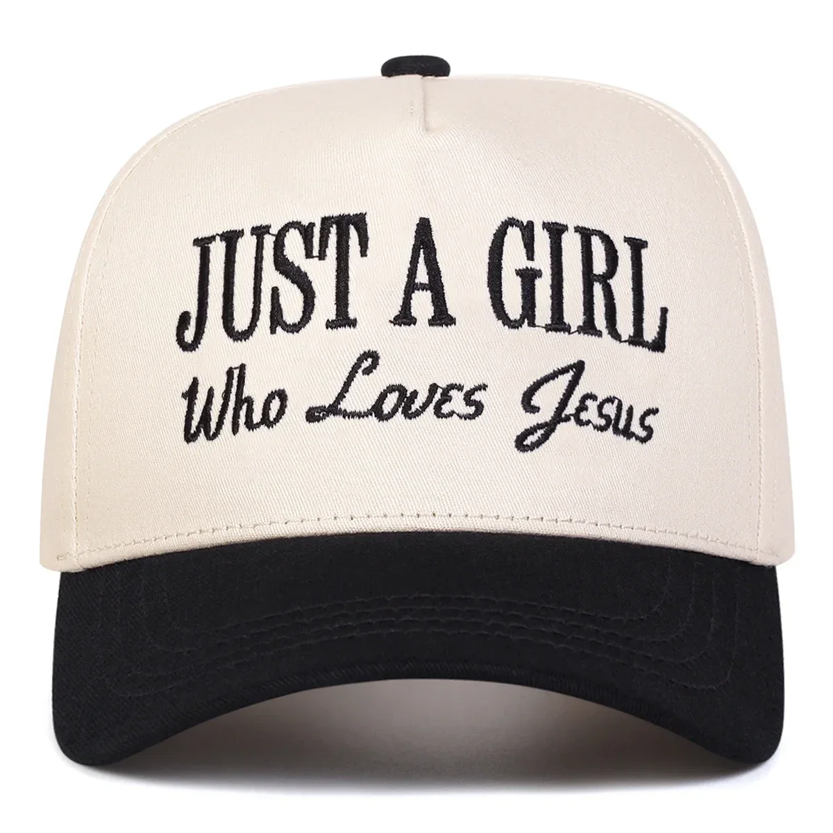 Unisex JUST A GIRL WHO LOVES JESUS Embroidery Baseball Caps Spring Autumn Outdoor Adjustable Casual Hats Sunscreen Hat Cap