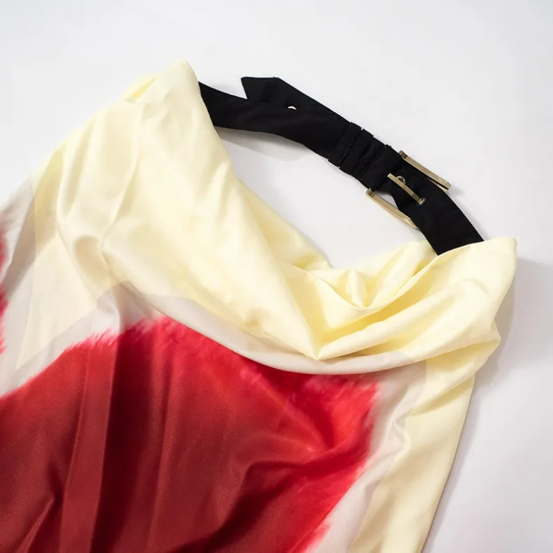 Ärmelloses, bedrucktes, trägerloses langes Kleid, modisch und sexy, für Party, Abschlussfeier, formelle, elegante Damen-Robe. – Detail 22