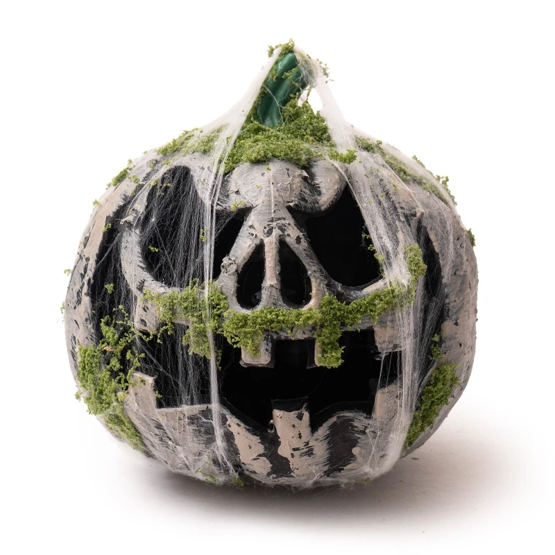 Halloween cross-border new moss-covered spider webs pumpkin lanterns haunted house old atmosphere luminous decoration ornament