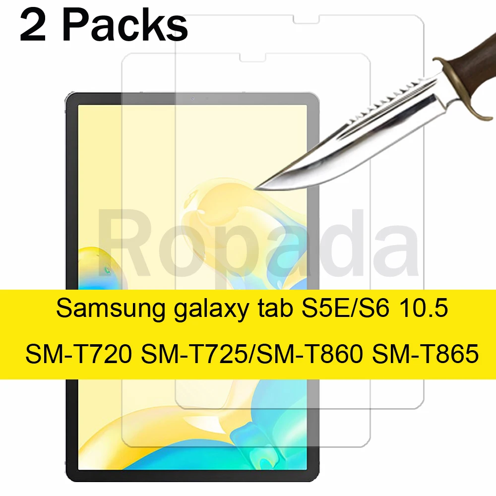 

2PCS Glass For samsung galaxy tab S6 10.5 SM-T860 T865 Scratch Proof Tempered Glass Screen Protector