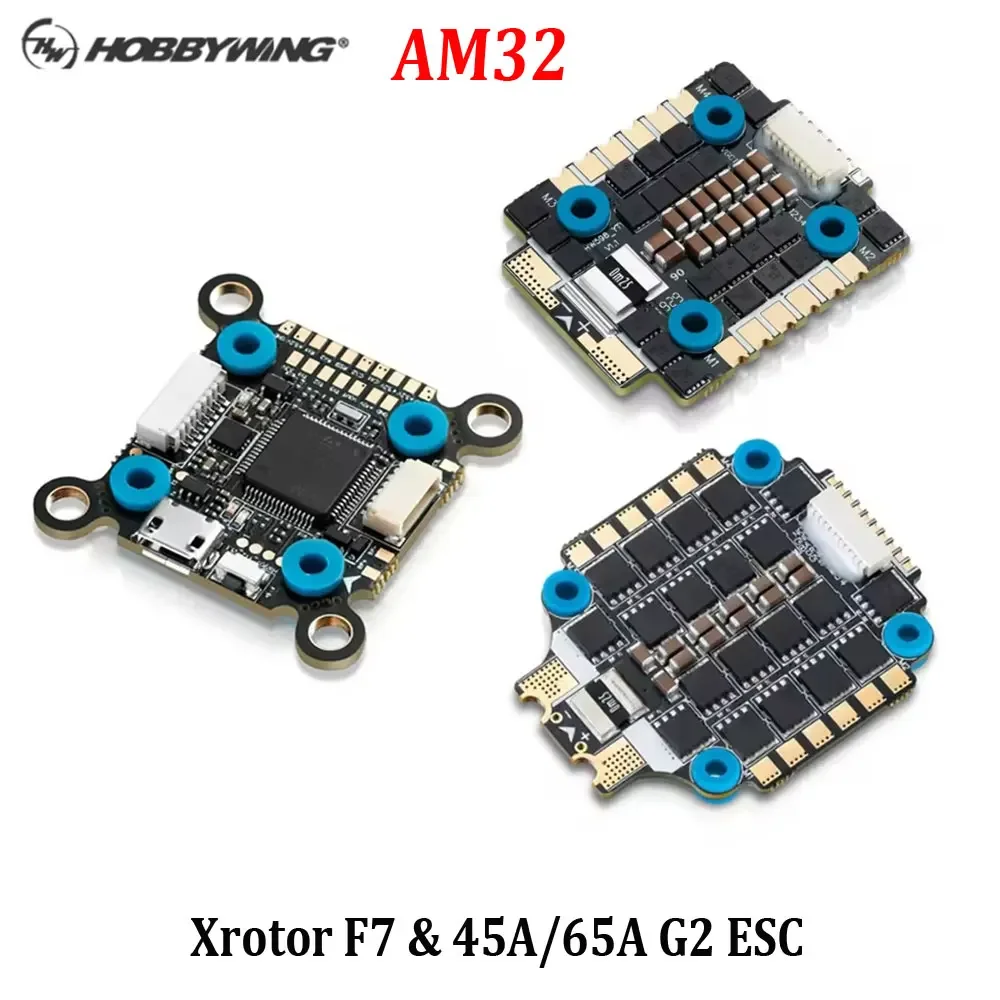 Hobbywing Xrotor AM32 45A/65A 4-w-1 ESC 3-6S z kontrolerem lotu F7 Combo do drona wyścigowego FPV Quadcopter