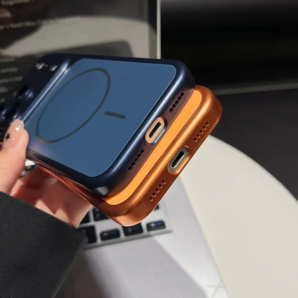 Werde sofort 18 17 – Schlanke, metallische, magnetische Hülle für iPhone 18 17 16 15 14 13 Pro Max, kompatibel mit MagSafe, stoßfeste, harte Abdeckung. – Detail 13