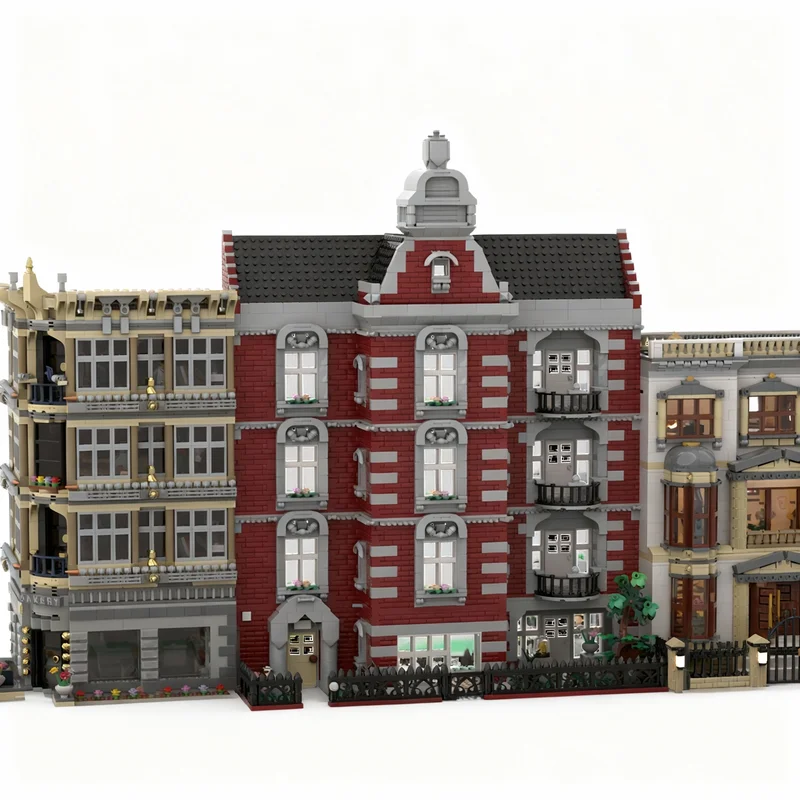 

1046pcs MOC K Town Berlin Schoneberg Residential Building Modular Expandable Cost Optimized Streetscape Model Blocks Education