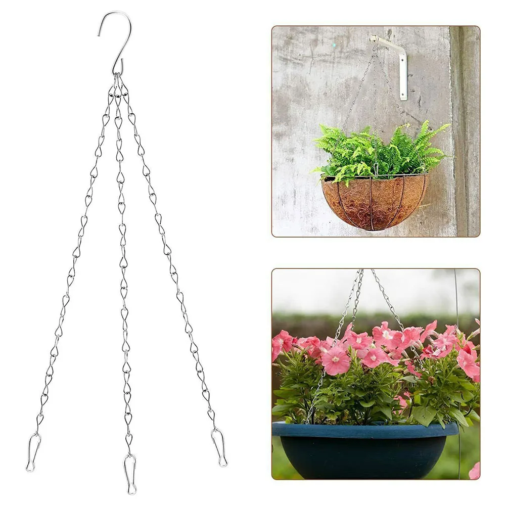 Replacement Metal Chains Sturdy Hooks for Hanging Bird Houses Flower Pots and Suet Baskets Indoors and Outdoors