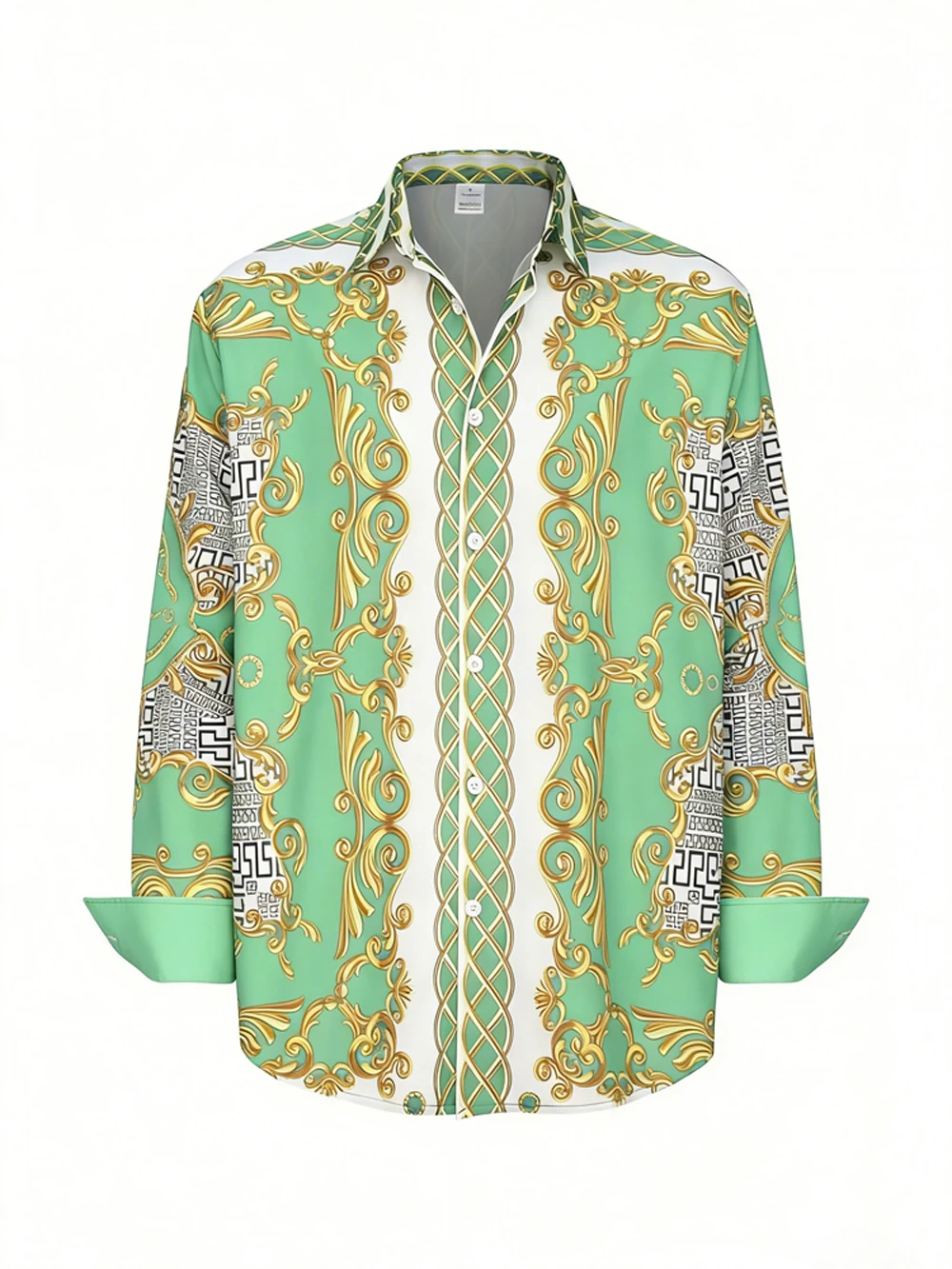 Men's Luxury Long-Sleeve Shirt 9 Colors Baroque High-Definition Printed Shirt Hawaiian Vacation Outdoor Social Men's Clothing