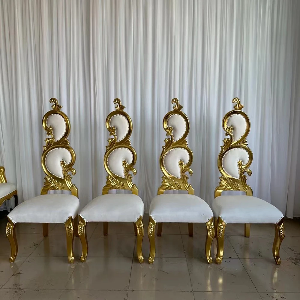 

Top Quality Rental Furniture Silver And Leather Throne Event Wedding Throne Chairs