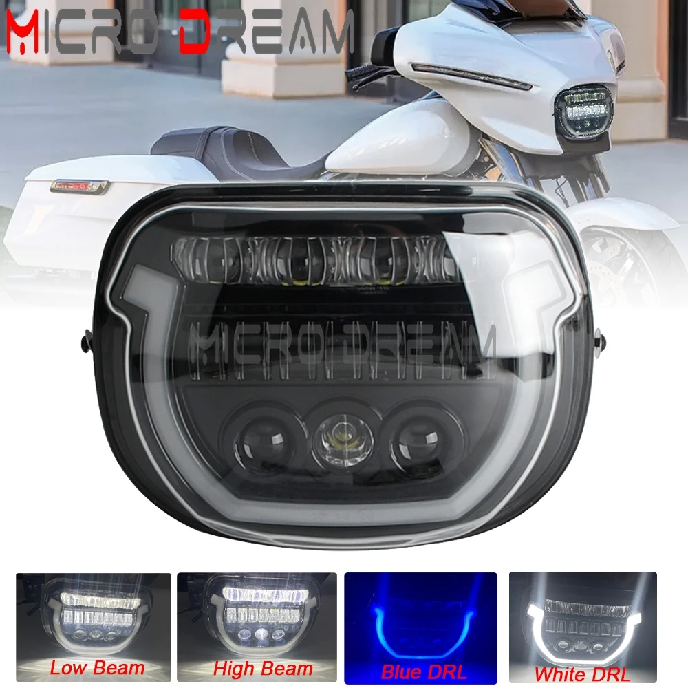 

LED Headlight Assembly DRL High/Low Beam E9 E-Mark IP67 Waterproof For Harley Street Glide FLHX 2024 CVO FLHXSE 2023-2024