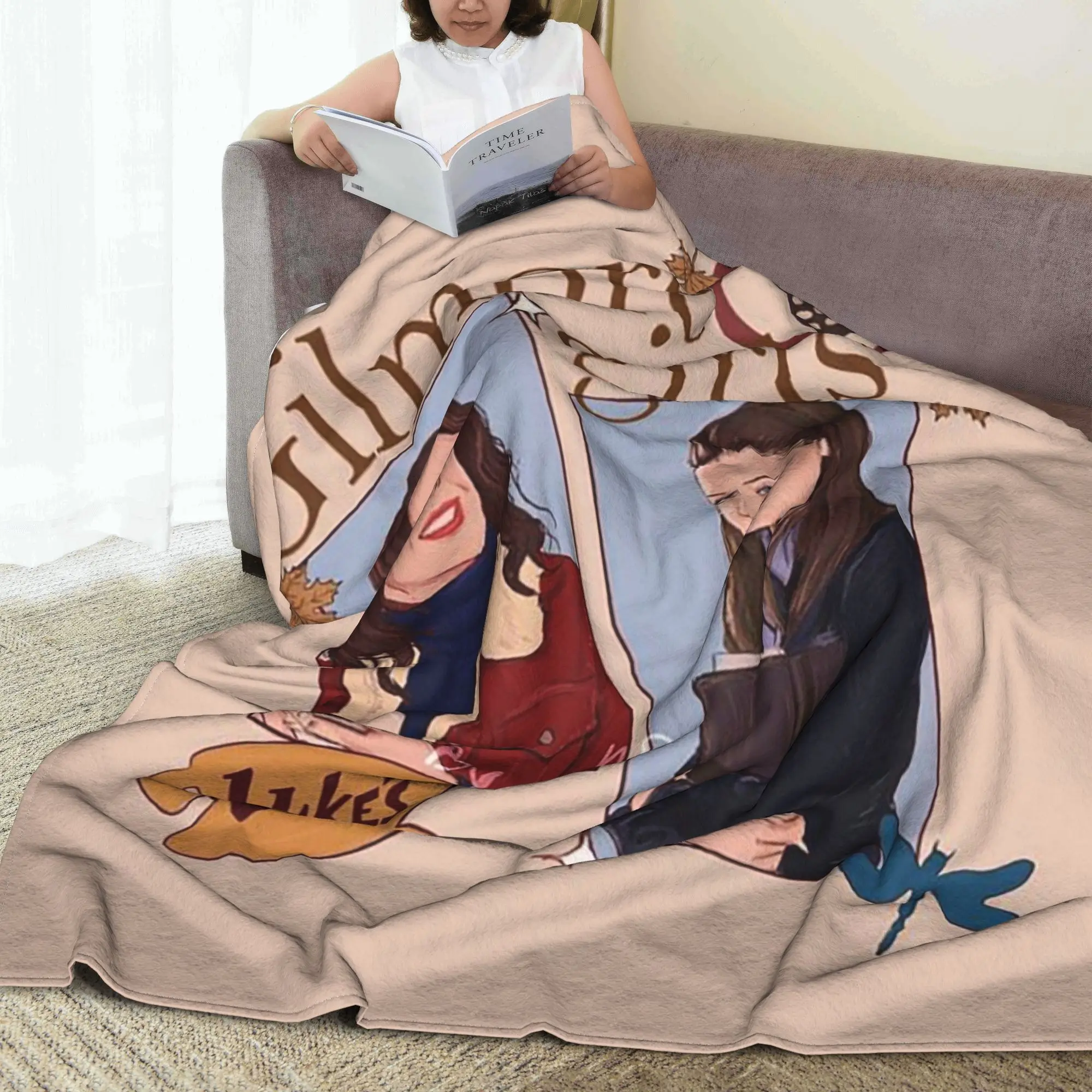 جيلمور بنات الكتابة على الجدران البطانيات الفانيلا أريكة رمي بطانية رمي البطانيات للأريكة الفراش في الهواء الطلق رمي المفرش لحاف #3