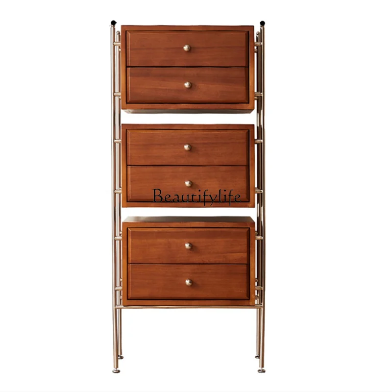 

Solid wood chest cabinet Nordic medieval multi-purpose locker storage cabinet