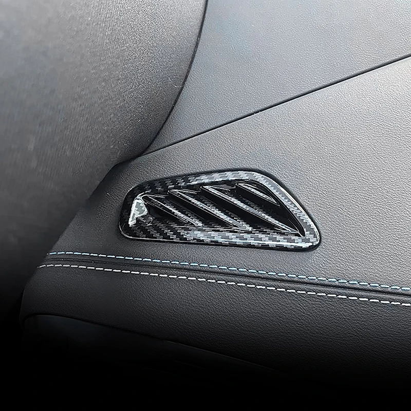 

Carbon Fiber Color Dashboard Air Conditioning Outlets Frame Decoration Cover Trim For BYD Seal EV 2022-2024 Car Styling