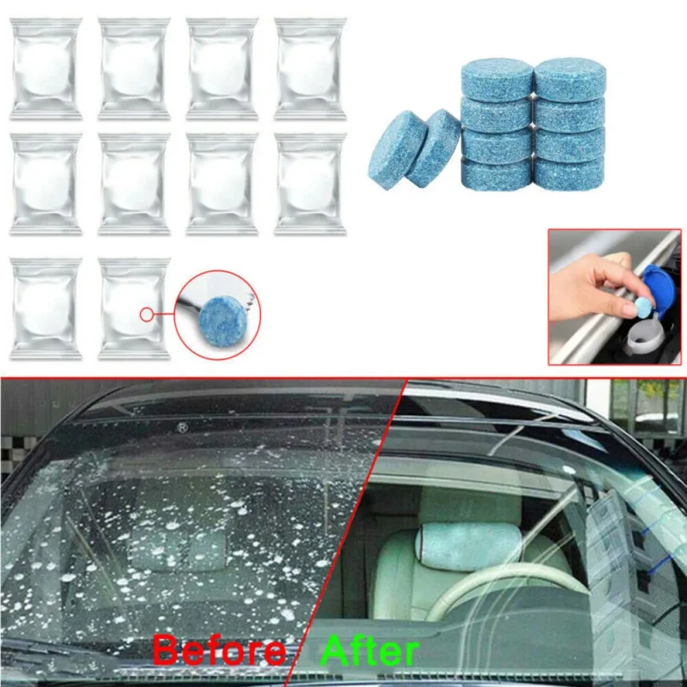 10Pcs Car Windshield Glass Washer Solid Wiper Concentrated Super Conventional Cleaner Tablet Condensed Effervescent Tablet Wiper