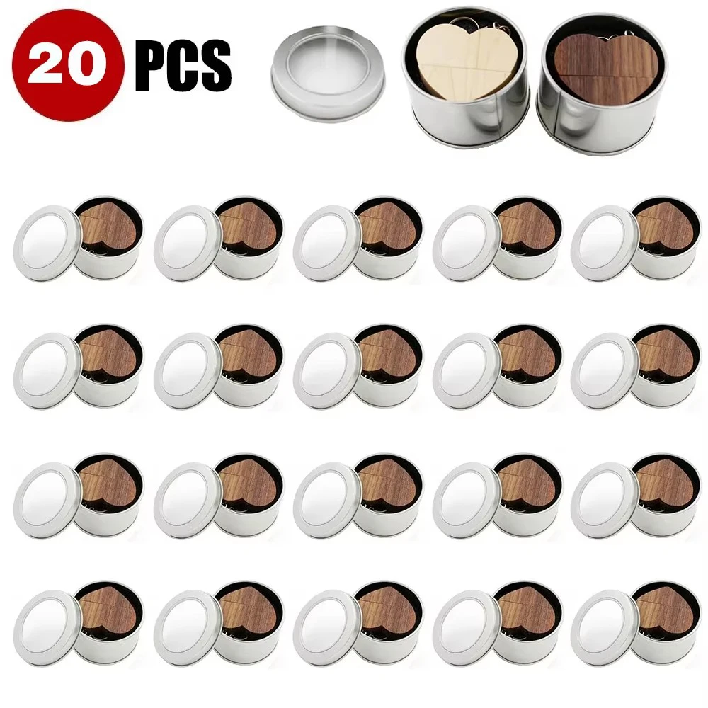

20PCS/LOT Maple Wood Heart USB Flash Drive Free Customized Logo 128GB Wooden Box Pen Drive Keychain Memory Stick Wedding Gift