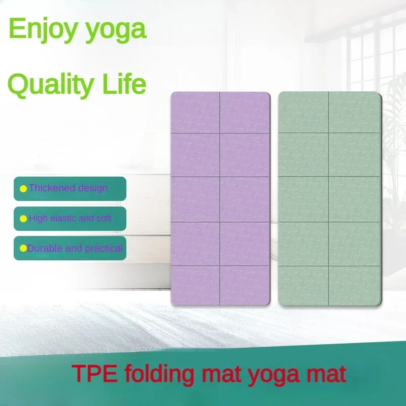 AliExpress Collection Foldable Yoga Mat Eco Friendly TPE Folding Travel Fitness Exercise Mat Double Sided Non-slip for Yoga