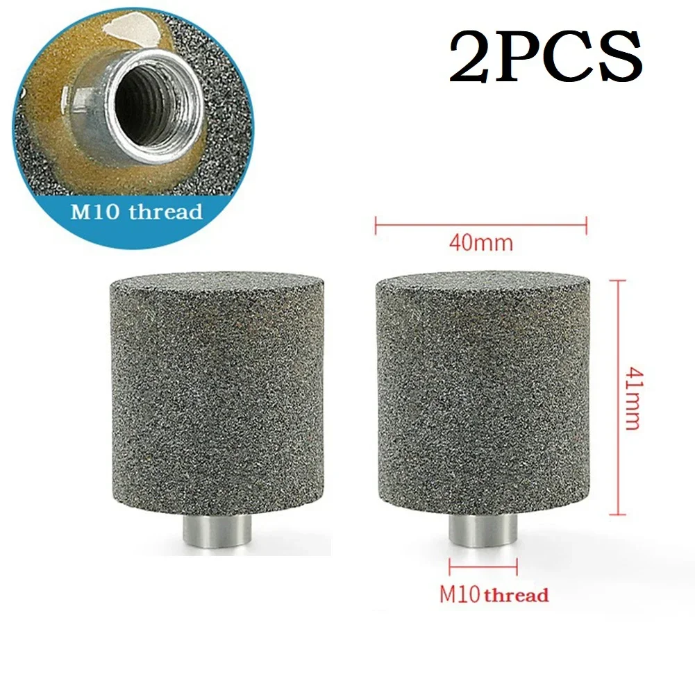 2Pcs Countersink Bit Polishing Bit Grinding Wheel M10 Thread Burring Head For Stone Carving Polishing Chamfering Rotary Tools