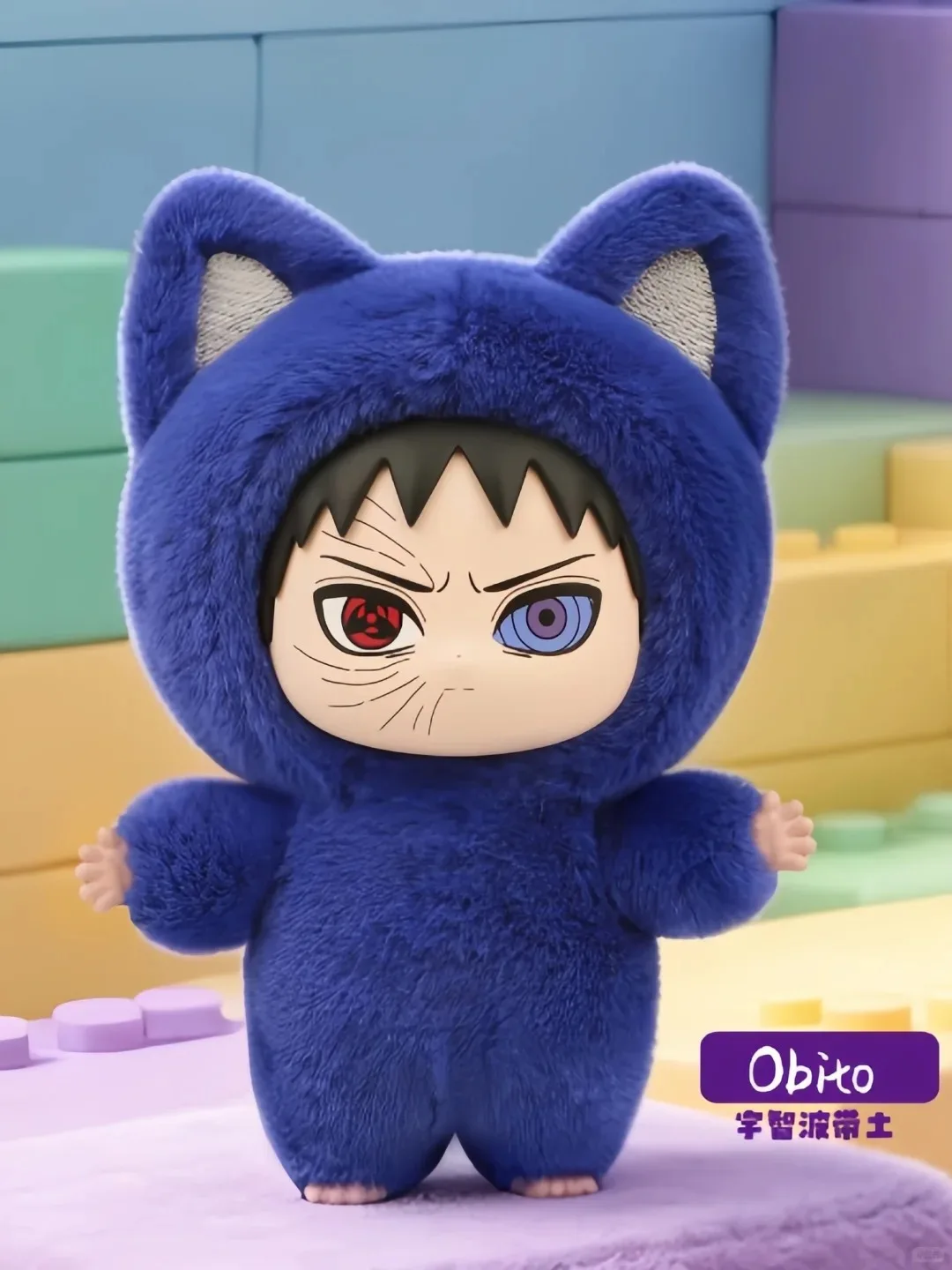 TOPTOY Eaki Naruto V3 Kitten Land Serie Blind Box V2 Pyjama-Plüsch-Vinylfigur Bewegliche Figur Itachi Sasuke Obito Überraschungsspielzeug