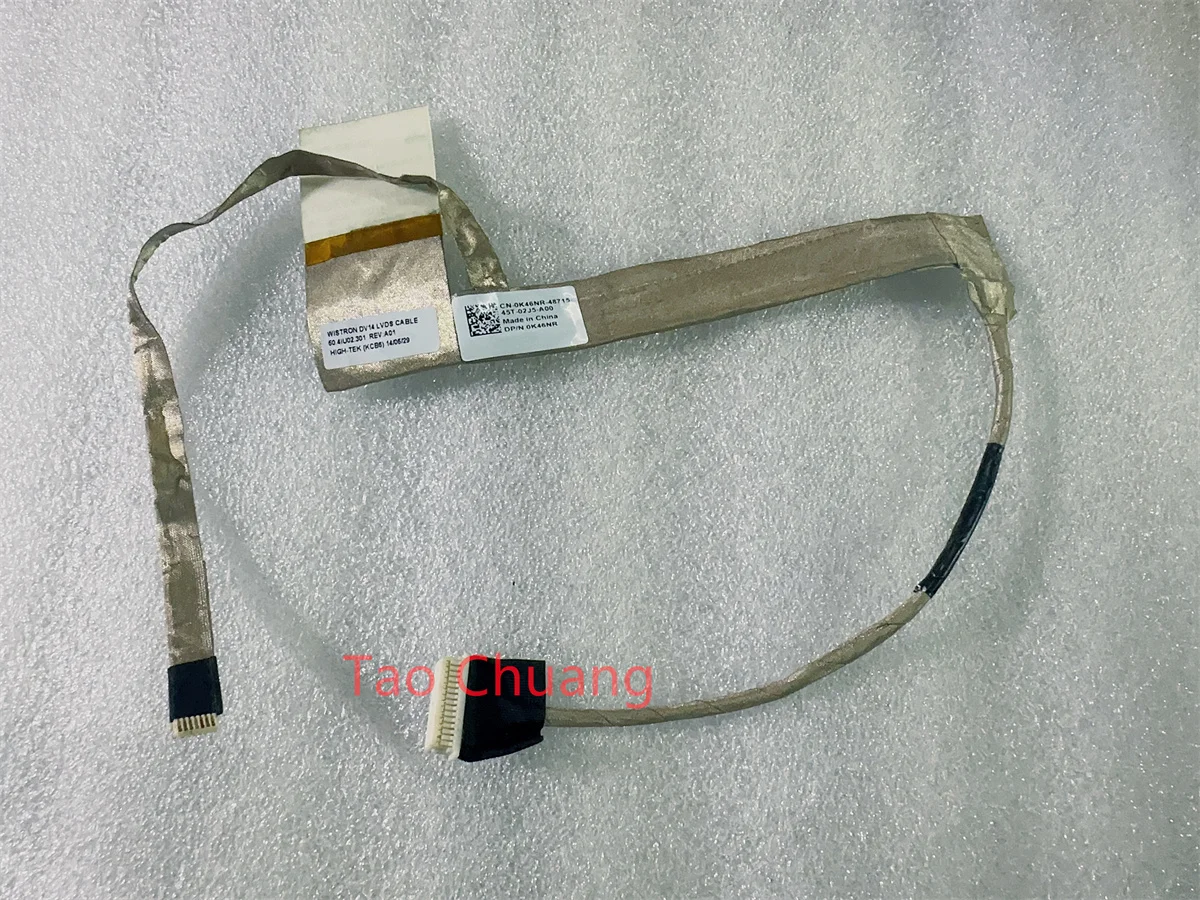 0K46NR FOR DELL M4040 M4050 N4040 N4050 V1450 3420 2420 P22G LCD LVDS screen cable 50.4IU02.301