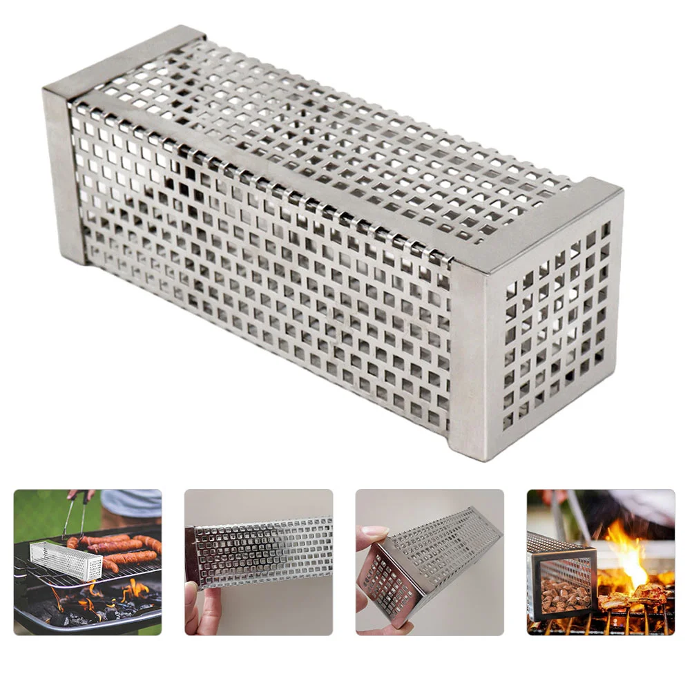 

6 Inch Grill Tube Grills Pellet Smoker BBQ Tools Barbecue for Supplies Stainless Steel