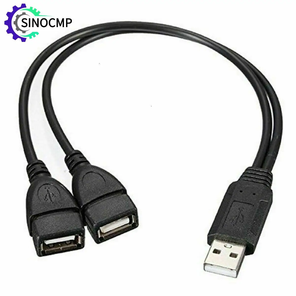 1pc USB 2.0 A Male To 2 Dual USB 1inch Female Jack Y Splitter Hub Power Adapter Converter Splitter For Usb Device & Power Charge