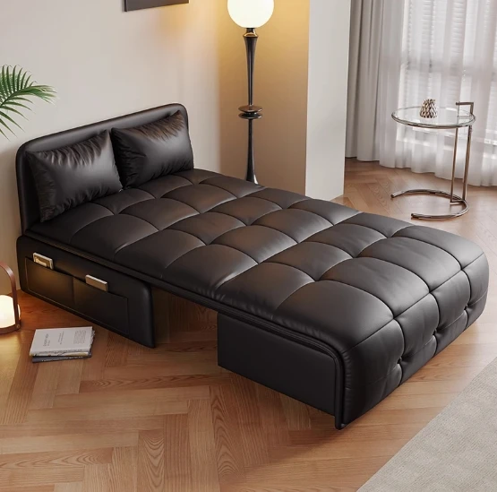 The product can be customized. Folding sofa bed integrated dual-purpose small apartment living room study