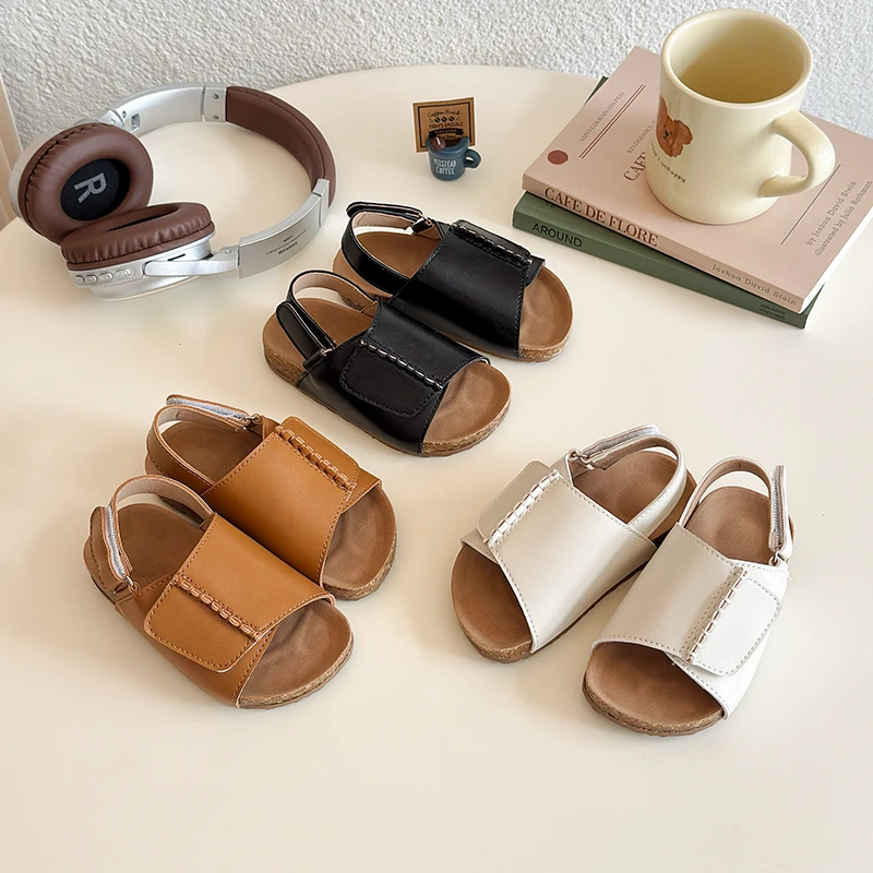 New Children Designer Sandals Flat Platform Sandals Boy Girl Casual Gladiator Barefoot Slip-on Slippers Summer Comfy Beach Shoe