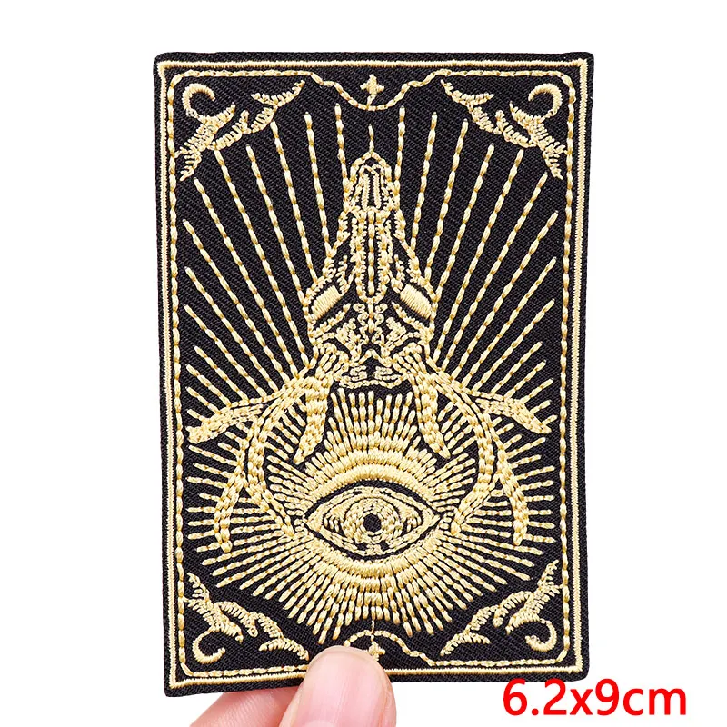 Mushroom/Lighthouse Patch Punk Tarot Embroidery Patch Iron On Patches For Clothing thermoadhesive Patches On Clothes Sew DIY