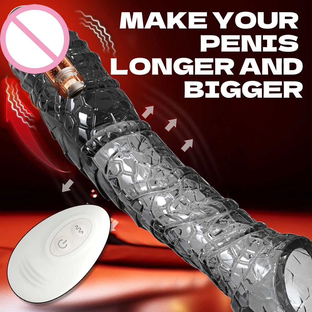 Penis Sleeve Extensions Condom Male Enlargement Delay Vibrators Clits Massager Cock Ring Vibrating Penis Cover Sex Toys For Men
