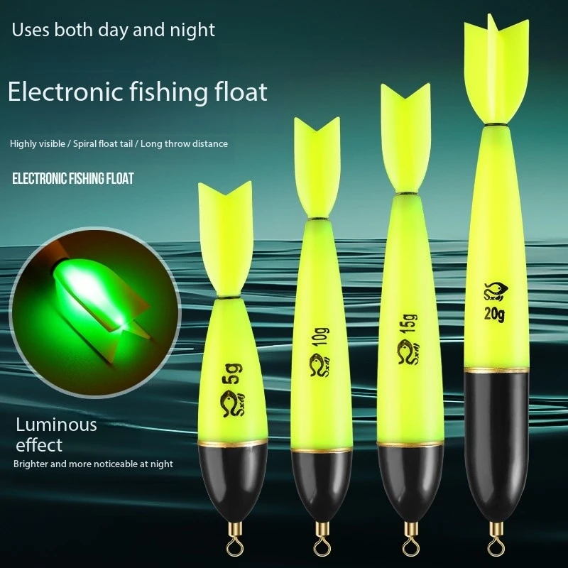 

Far Throw Rock Fishing Night Light Float Rocket Tail 5g10g15g20g Sensitive Eye-Catching Day Night Dual-Use Fishing Gear Supplies