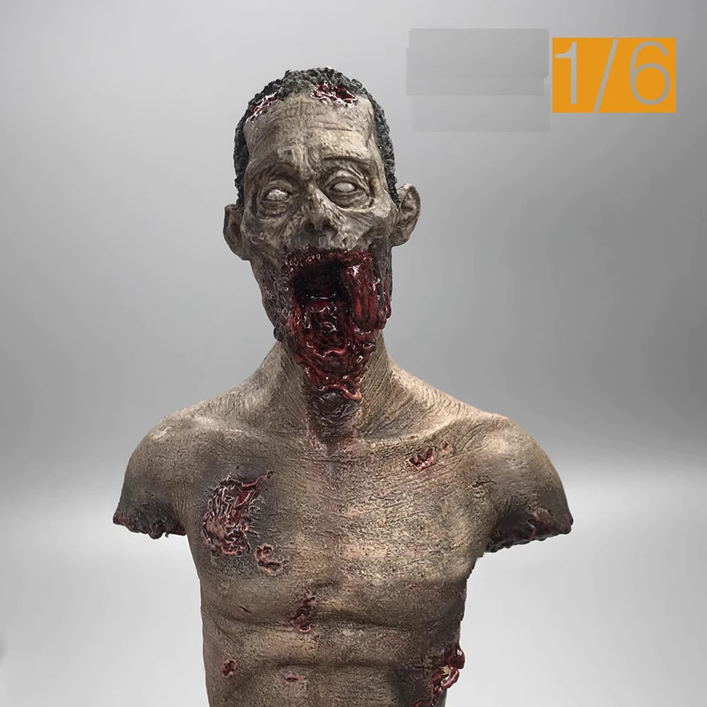 3ATOYS THREEZERO 1/6th The Walking Dead Series Zombie Head Sculpture with Body 2 Version For Fans DIY Collectable