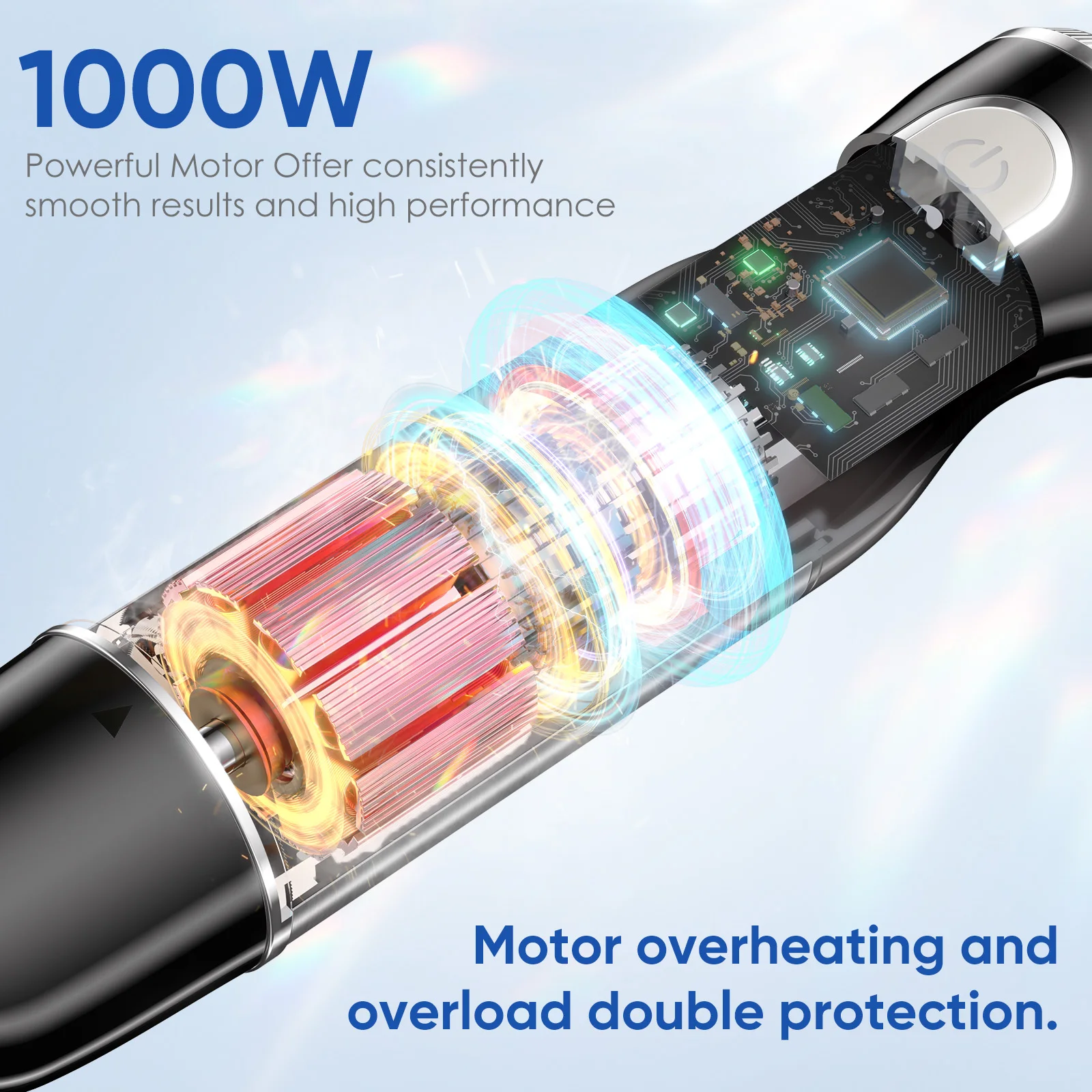 خلاط يدوي BioloMix 3 في 1 مع شفرات شحذ من الفولاذ المقاوم للصدأ وخفق رغوة الحليب لعصائر طعام الأطفال