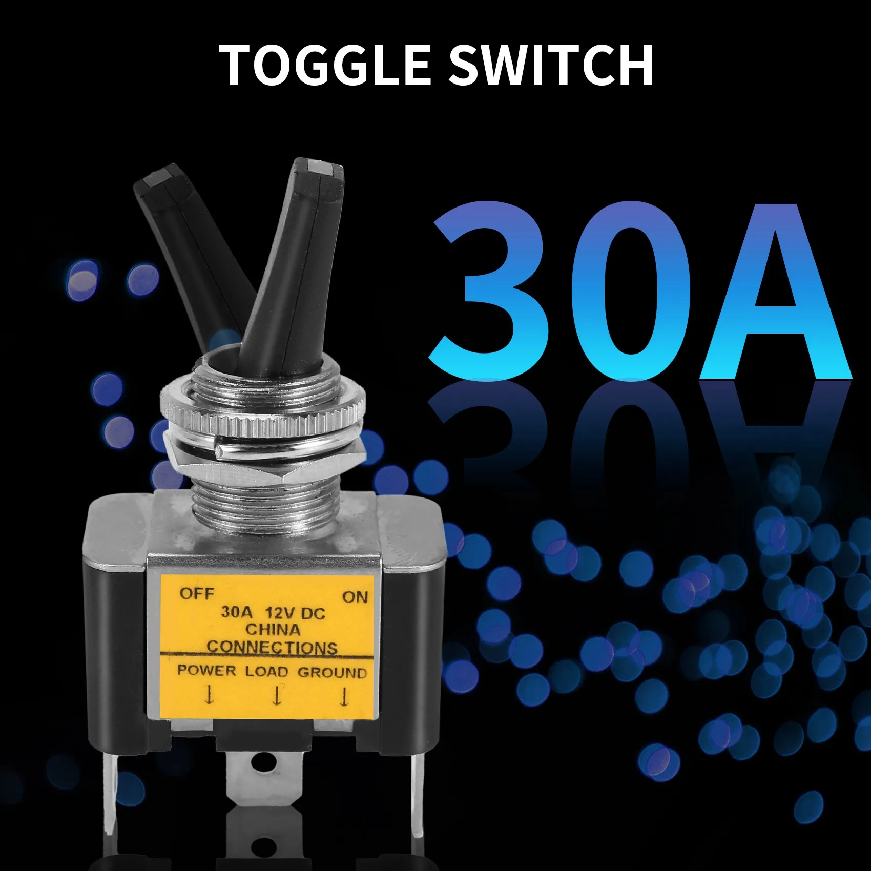 

AEE6-3PCS ON Off Кулисный тумблер с подсветкой 30A 12V DC SPST 2-позиционный 3-контактный синий светодиодный светильник проводной для автомобиля, лодки, автомобильной промышленности