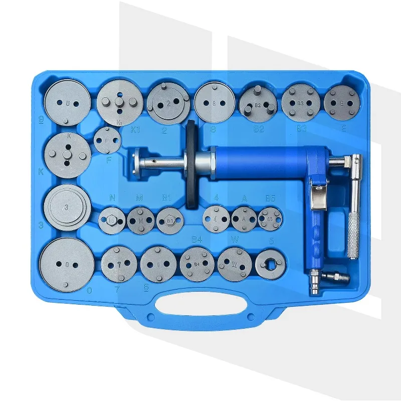 23PCS Universal Pneumatic Brake Piston Caliper Reset Rewind Wind Back Tool Kit Set