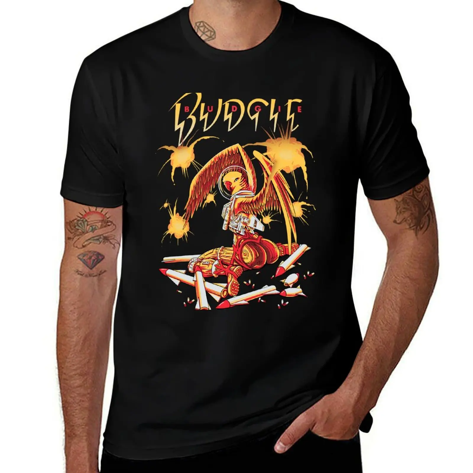 

custom print shirt tshirt Budgie Band man t Budgie T-Shirt