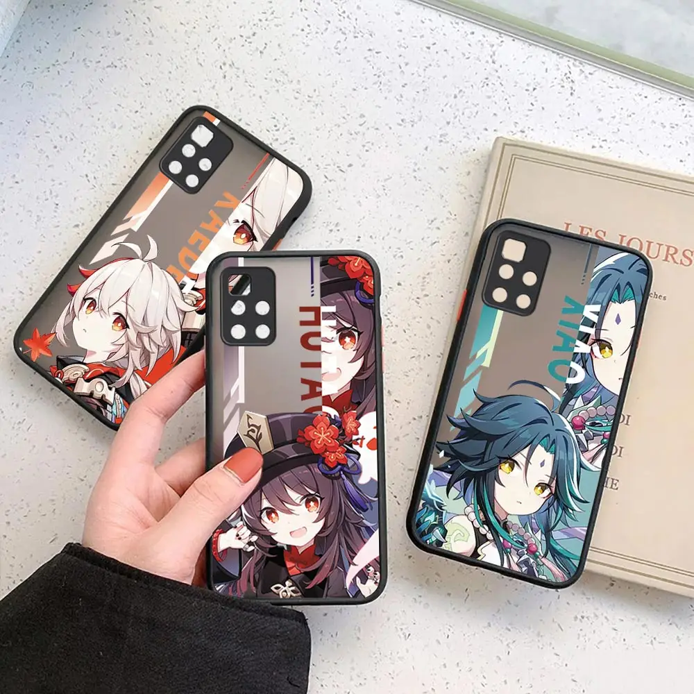 Genshin Impact Cartoon Matte Clear Case For Xiaomi Redmi NOTE 12 11 10 11S 10S 9 9S 9T 8 7 6 5 4 PRO PLUS 5G Silicone Case Cover