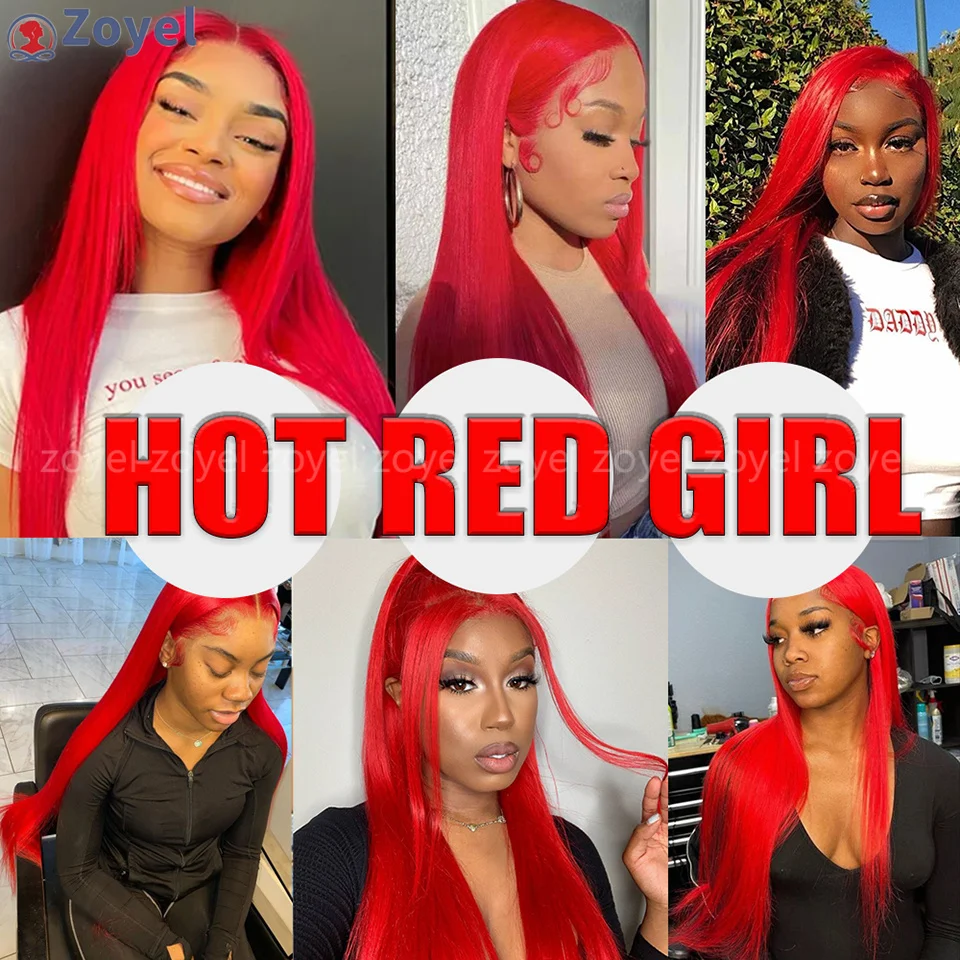 

13X4 Красный Парик Длинный Прямой Синтетический Парик Фронта Шнурка Темного Винного Цвета Тепловое Волокно Волосы Кружевные Фронтальные Парики Для Женщин Партии Косплей
