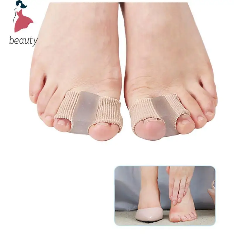 Separador de dedos de silicona para juanete, Corrector de Hallux Valgus, alisador de dedo pulgar, herramienta para el cuidado de los pies, 1 par