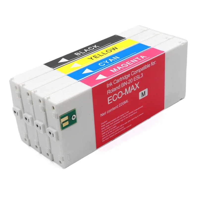 220ML ECO-SOL MAX2 MAX3 MAX Eco-solvent ink Cartridge Compatible for Roland BN-20 RS-640 xc540 VS-640 540 VS420 VS300 Printer