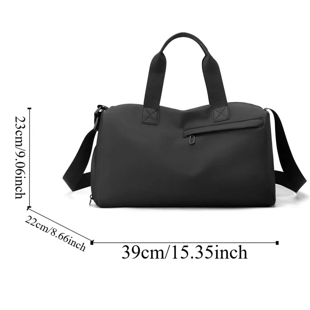 Borsa da viaggio unisex in tessuto ad alta densità tinta unita separazione asciutta e bagnata borsa da acqua antispruzzo in poliestere multifunzionale