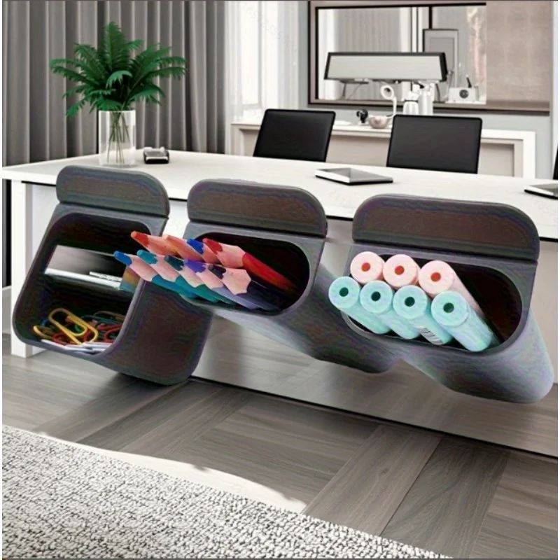 

Держатели для ручек с клипсами (набор из 3 шт.) — клейкий настольный органайзер с закругленными краями