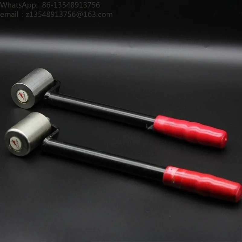 Single Double Wheel Press Roller Stainless Steel Right Round Edge PVC Vinyl Floor Hand Tool for Flooring Seam Compacting
