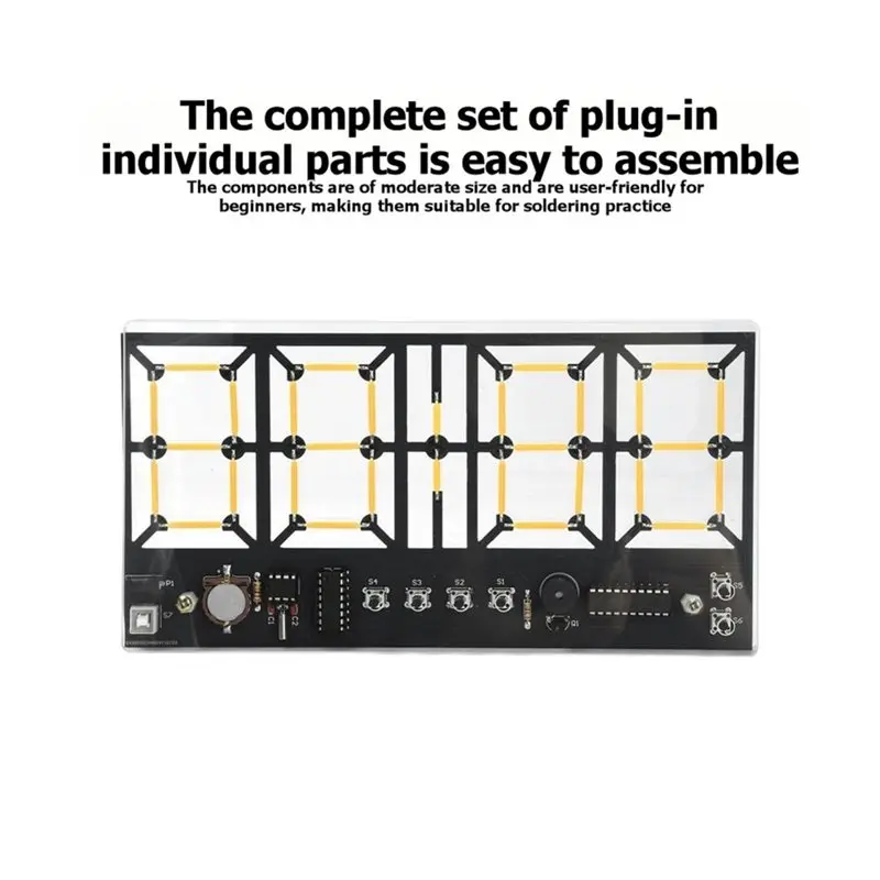 [B24B!】 DIY Electronic Clock Kit DIY Electronic Digital Clock Soldering Kit